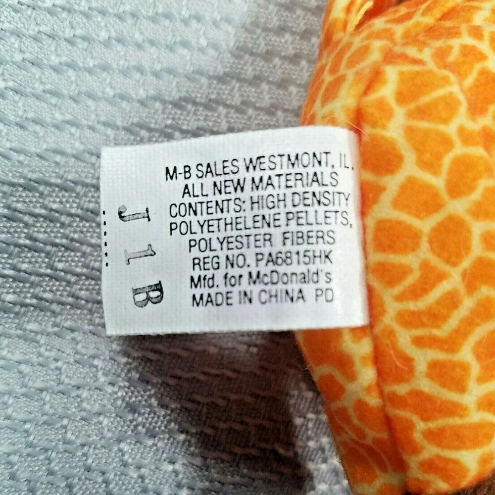 Vintage Twigs Ty‎ Teenie Beanie Babies Baby Giraffe 1993